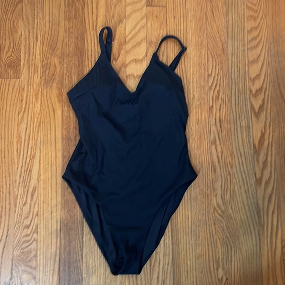 Andie The Marco One Piece Rib Swimsuit Black Size S NWT - Picture 3 of 7